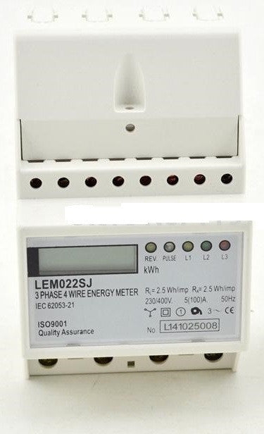 Compteur triphasé pour rail din avec wattmètre compteur d énergie 400v ECLATS DESTOCKAGE
