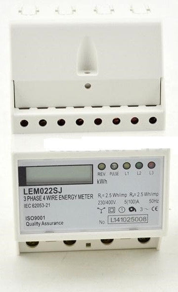 Compteur triphasé pour rail din avec wattmètre compteur d énergie 400v ECLATS DESTOCKAGE