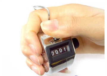 Compteuse a main personne 4 chiffres bouton rotatif metal poisson ECLATS DESTOCKAGE