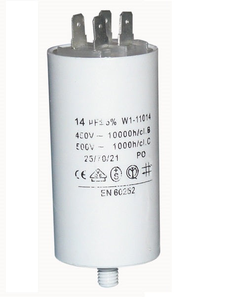 Condensateur 14UF 14mf 14 mf uf micro farad 400v 450v 500v cbb60 condo demarrage moteur cosse am - ECLATS DESTOCKAGE