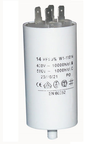 Condensateur 14UF 14mf 14 mf uf micro farad 400v 450v 500v cbb60 condo demarrage moteur cosse am - ECLATS DESTOCKAGE