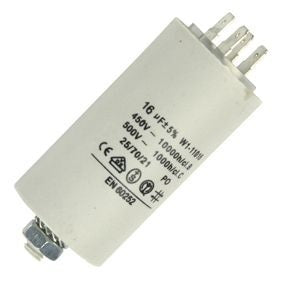 Condensateur 16mf 16uf 16 mf micro farad 450v pour lave linge zanussi brandt fagor w1-11016 - ECLATS DESTOCKAGE