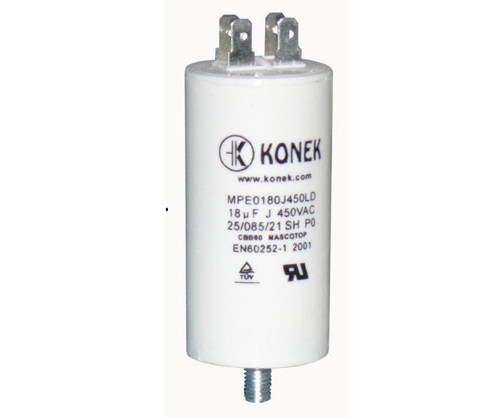 Condensateur 18mf 18 mf micro farad cbb60 450v 50/60 hz w1-11018 condo demarrage moteur cosse am - ECLATS DESTOCKAGE