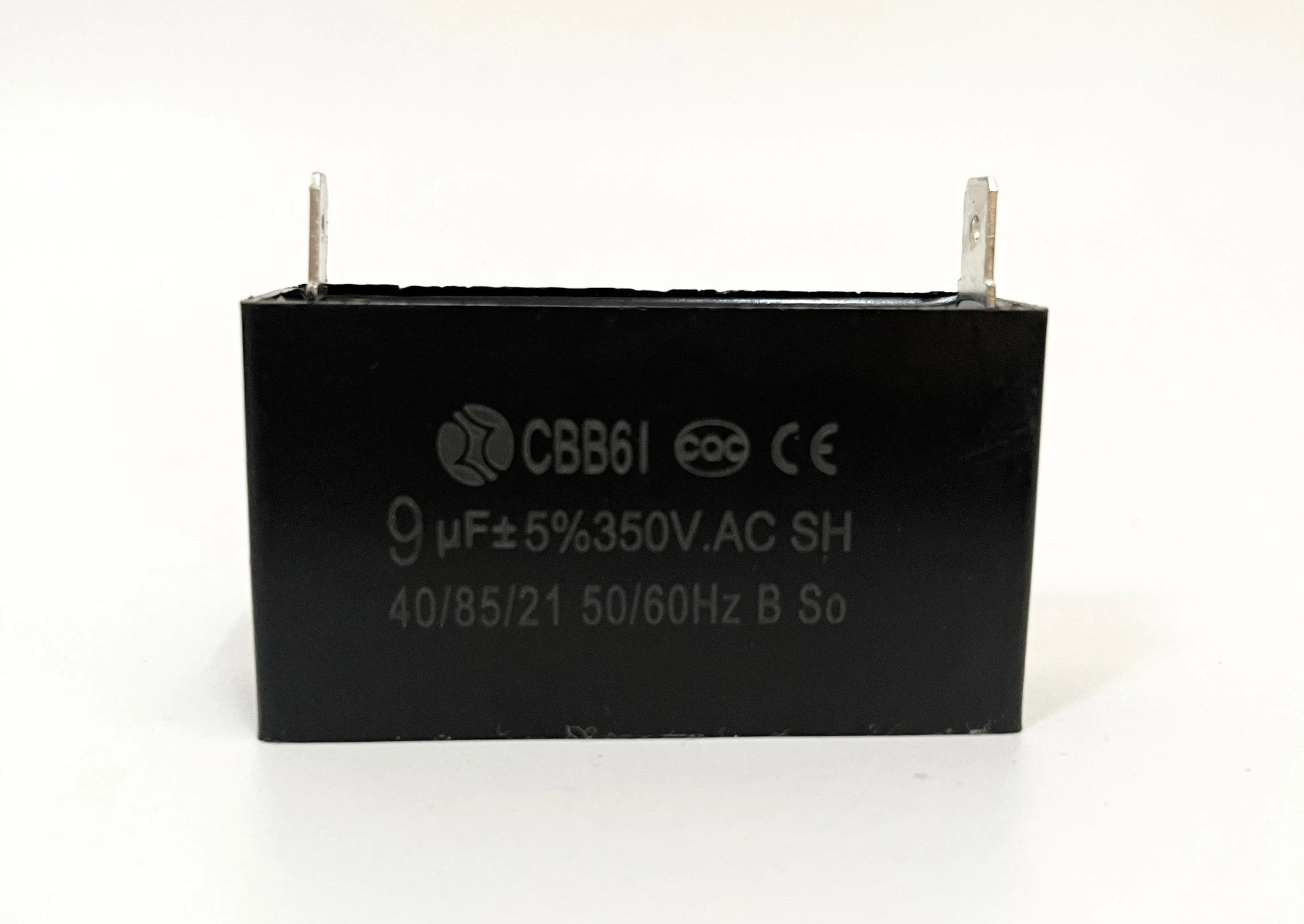Condensateur 2 PIN 9mf 9 mf uf micro farad 9uf 450v 500v ac rectangle cbb61 demarrage moteur ventilateur ECLATS DESTOCKAGE
