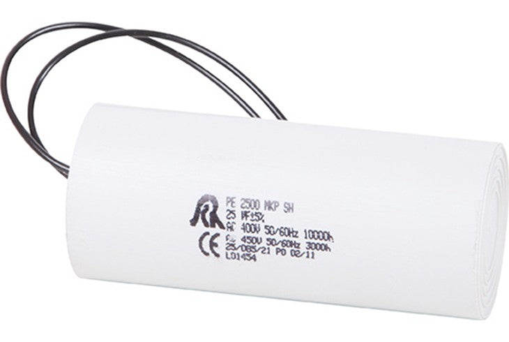 Condensateur 25µf 25 mf micro farad 400v 450v condo demarrage moteur condo à fil - ECLATS DESTOCKAGE