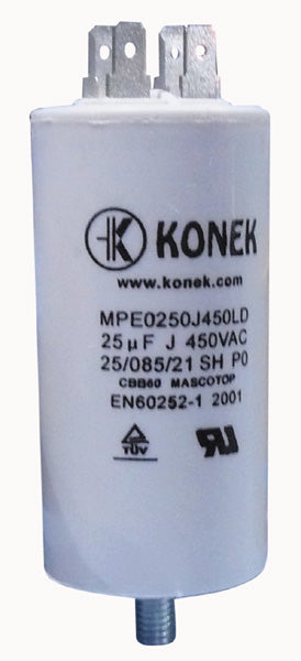 Condensateur 25mf 25 mf micro farad 400v 450v 500v Cbb60 condo demarrage moteur cosse am - ECLATS DESTOCKAGE