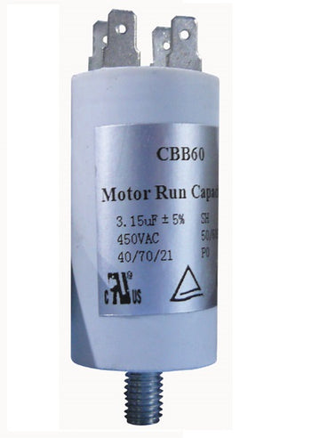 Condensateur 3.15mf 3.15 mf uf 400v 450v cbb60 scholtes condo demarrage moteur cosse - ECLATS DESTOCKAGE