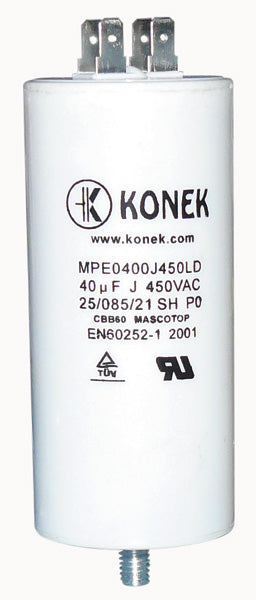 Condensateur 40mf 40 mf micro farad 450v cbb60 condo demarrage moteur cosse am comar ducati aerzetix karcher miflex - ECLATS DESTOCKAGE