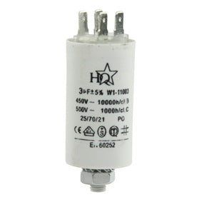 Condensateur 450v 3µf double cosses permanent 3 µf 3mf 3 uf micro farad faston 6.3mm vis m8 ECLATS DESTOCKAGE