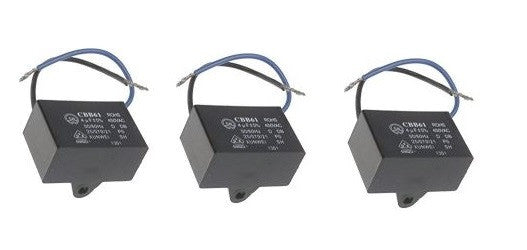 3 Condensateur 4uf 4mf 4 mf uf micro farad 450v 500v ac rectangle cbb61 demarrage moteur ventilateur 50/60Hz ECLATS DESTOCKAGE