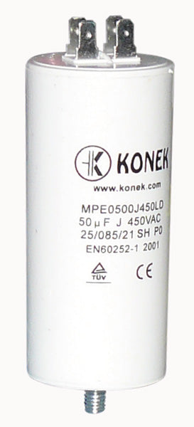 Condensateur 50µf 50 mf uf micro farad 400v 450v 500v 50/60 hz cbb60 w1-11050 condo demarrage moteur cosse - ECLATS DESTOCKAGE