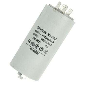 Condensateur 50mf permanent 50 uf mf micro farad 400v a 500v cosses - ECLATS DESTOCKAGE