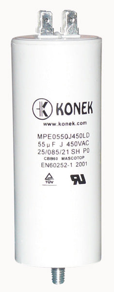 Condensateur 55mf 55uf 55 mf micro farad 450v 50/60 hz cbb60 condo demarrage moteur cosse - ECLATS DESTOCKAGE
