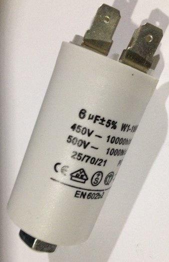Condensateur 6µf 6mf cosse 6 µf mf micro farad demarrage 400v 450v 500v 50/60 hz condo moteur - ECLATS DESTOCKAGE