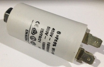 Condensateur 6 µf mf microfarad 450v lave vaisselle fagor 1vf-453x moteur cosse faston - ECLATS DESTOCKAGE