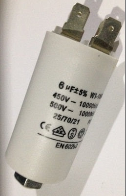 Condensateur 6mf 450v lave vaisselle fagor 6µf 6 µf uf micro farad demarrage moteur double cosse - ECLATS DESTOCKAGE