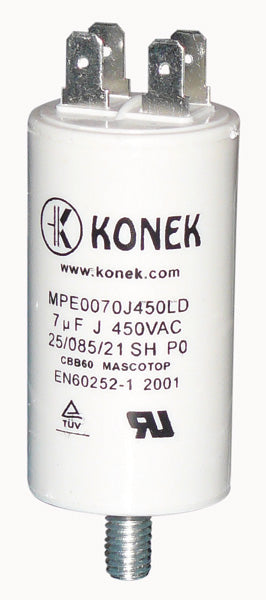 Condensateur 7mf 7 mf micro farad 450v cbb60 hz w1-11007 condo demarrage moteur cosse am - ECLATS DESTOCKAGE