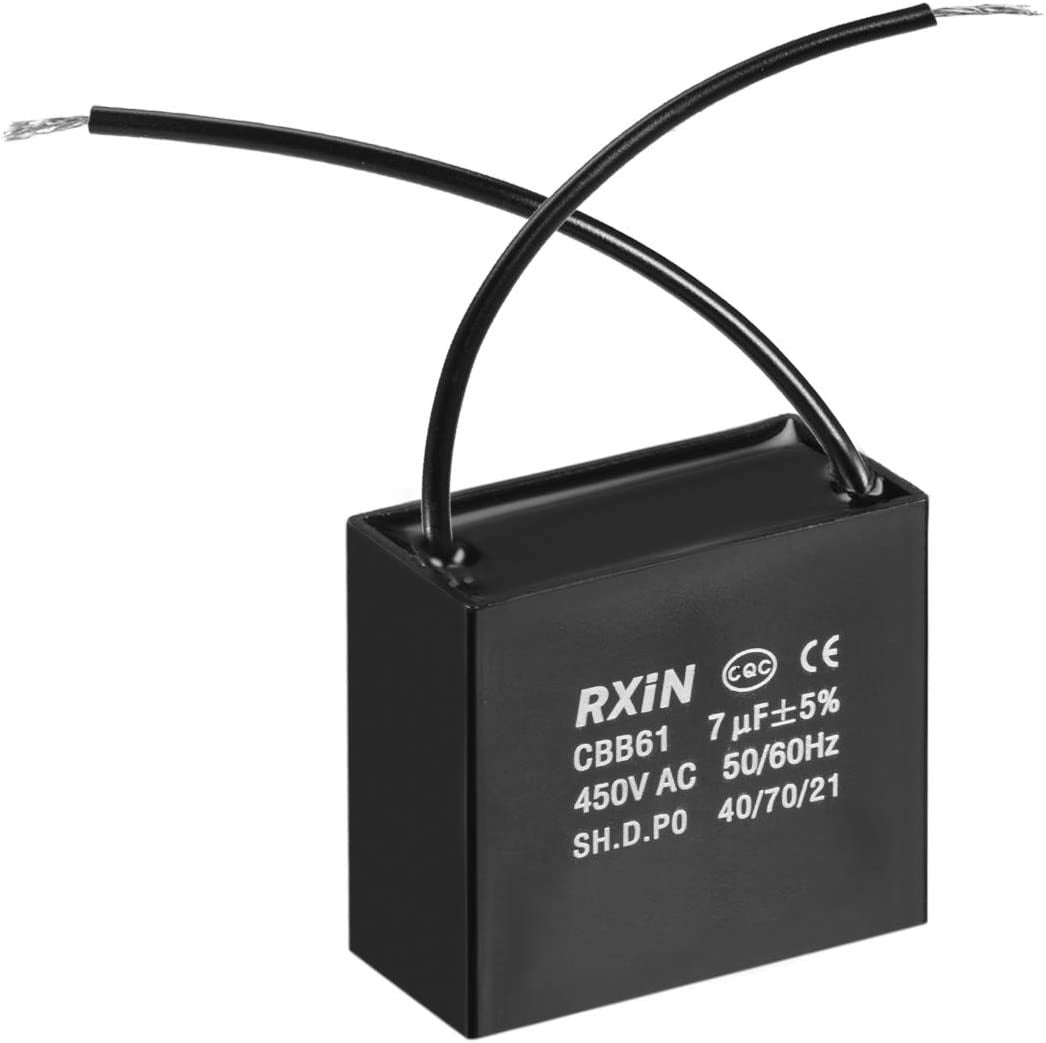Condensateur 7uf 7µf 7 µf uf micro farad 450v cbb61 500v ac rectangle moteur ventilateur 50/60Hz ECLATS DESTOCKAGE