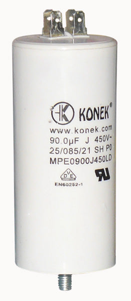 Condensateur 90mf 90f micro farad cbb60 400v 450v 500v condo moteur double cosse faston 6.3mm m8 50/60 hz - ECLATS DESTOCKAGE