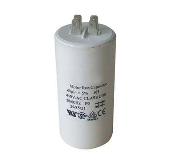 Condensateur blanc 40µf marche démarrage de moteur cosses 40 micro farad comar ducati aerzetix karcher miflex - ECLATS DESTOCKAGE
