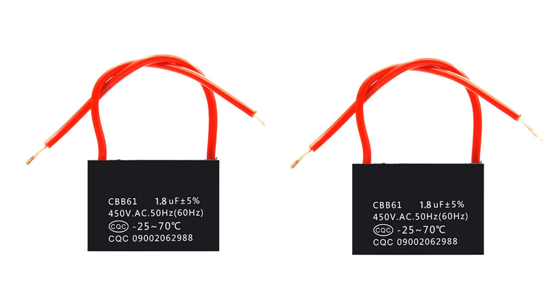 2 Condensateur cbb61 1.8uf 450v 1.8mf 1.8 mf uf micro farad 50/60hz condo demarrage moteur ECLATS DESTOCKAGE