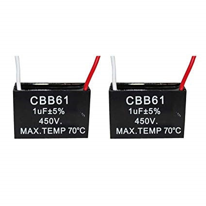 2 Condensateur cbb61 1uf 450v 1mf 1 mf uf micro farad 50/60hz condo demarrage moteur MOTCAP1UF450V-B ECLATS DESTOCKAGE