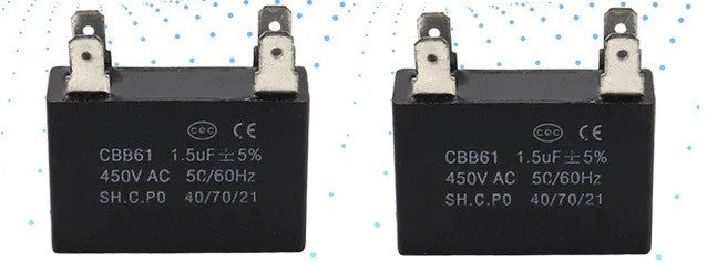 2 Condensateur cbb61 4 pin 1.5uf 450v 1.5mf 1.5 mf uf micro farad 50/60hz condo demarrage moteur ventilateur ECLATS DESTOCKAGE