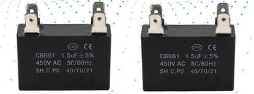 2 Condensateur cbb61 4 pin 1.5uf 450v 1.5mf 1.5 mf uf micro farad 50/60hz condo demarrage moteur ventilateur ECLATS DESTOCKAGE