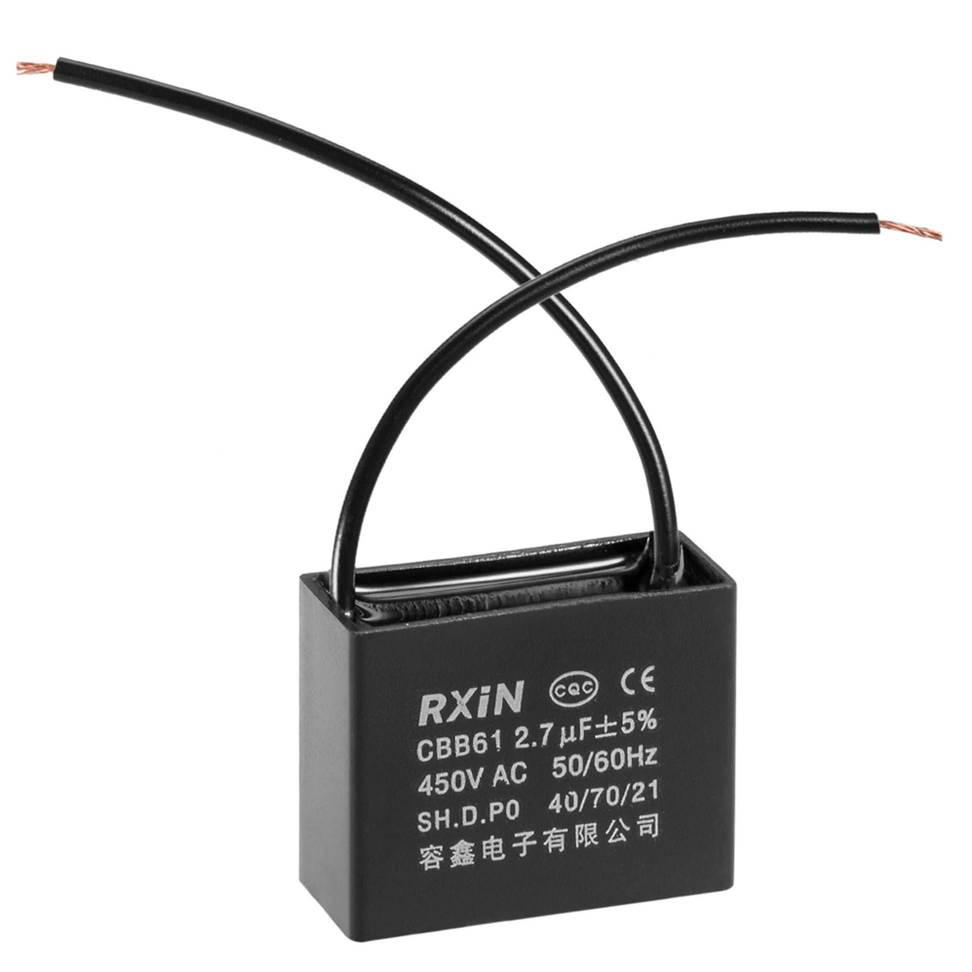 Condensateur cbb61 2.7uf 450v 2.7mf 2.7 mf uf micro farad 50/60hz condo demarrage moteur ECLATS DESTOCKAGE