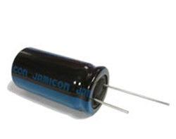 Condensateur chimique radial 22mf 350v pas 5mm ref cdr1j350v22mf5 ECLATS DESTOCKAGE