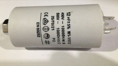 Condensateur de demarrage 12 mf 12µf 12 mf µf micro farad 400v 450v 500v double cosse faston - ECLATS DESTOCKAGE