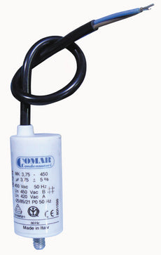 Condensateur de démarrage 3.75mf 3.75 mf micro farad 450v cbb60 condo à cable pour moteur