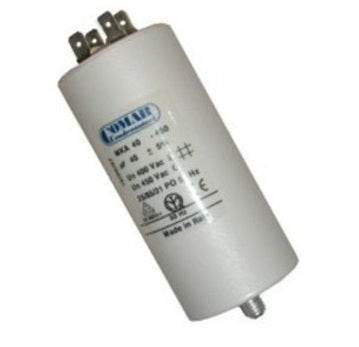 Condensateur de démarrage 40µf cosses 40 mf µf micro farad 400v 450v 500v comar ducati aerzetix karcher miflex - ECLATS DESTOCKAGE