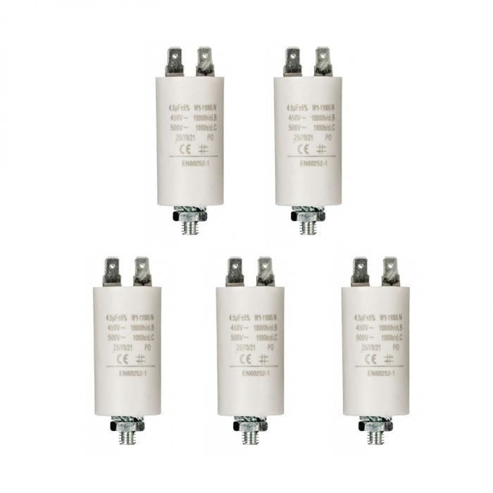 5 Condensateur de démarrage 4.5uf 4.5 mf uf micro farad 450v lvi980asy rosieres se815d-df cbb60 ECLATS DESTOCKAGE
