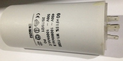 Condensateur de demarrage 60µf 60 mf µf micro farad 45 x 116 mm pour tondeuse electrique - ECLATS DESTOCKAGE