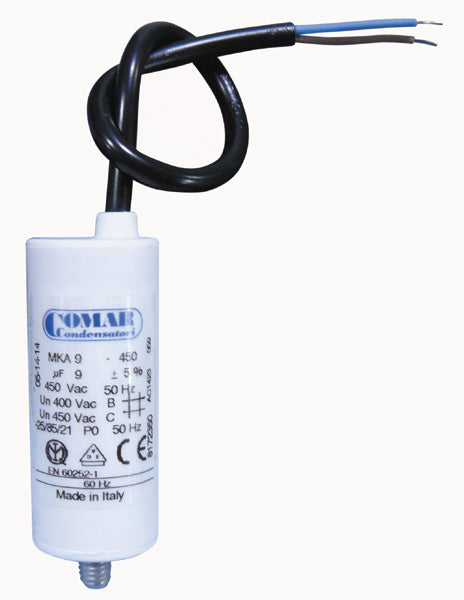 Condensateur de démarrage 9mf 9 mf micro farad 450 v siemens 00416450 condo  a fil cbb60 - ECLATS DESTOCKAGE