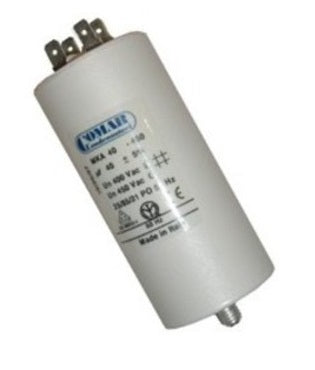 Condensateur de démarrage moteur 40µf cosses 40 mf µf micro farad 400v 450v 500v - ECLATS DESTOCKAGE