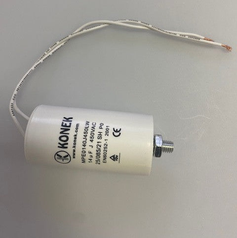 Condensateur de démarrage moteur mk 14 µf 450 v/ac 5 % (ø x h) 35 mm x 71 mm mk 14uf cbb60 - ECLATS DESTOCKAGE