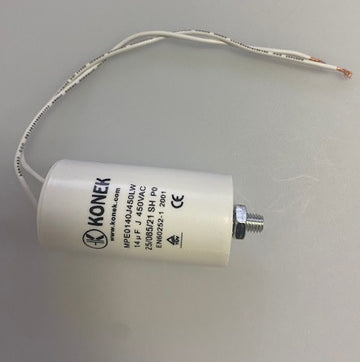 Condensateur de démarrage moteur mk 14 µf 450 v/ac 5 % (ø x h) 35 mm x 71 mm mk 14uf cbb60 - ECLATS DESTOCKAGE