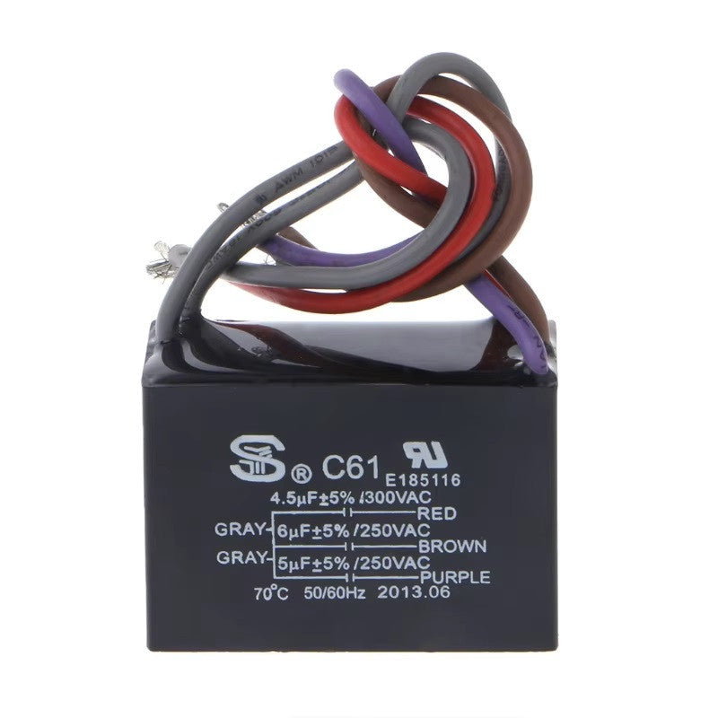 Condensateur De Ventilateur De Plafond Cbb61 4.5Uf + 5Uf + 6uf 5 Fils 250 Vca ECLATS DESTOCKAGE