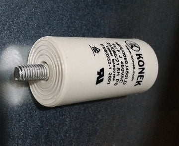 Condensateur demarrage 9uf 9mf uf micro farad 450v 9 mf condo moteur double cosse faston 6.3mm - ECLATS DESTOCKAGE