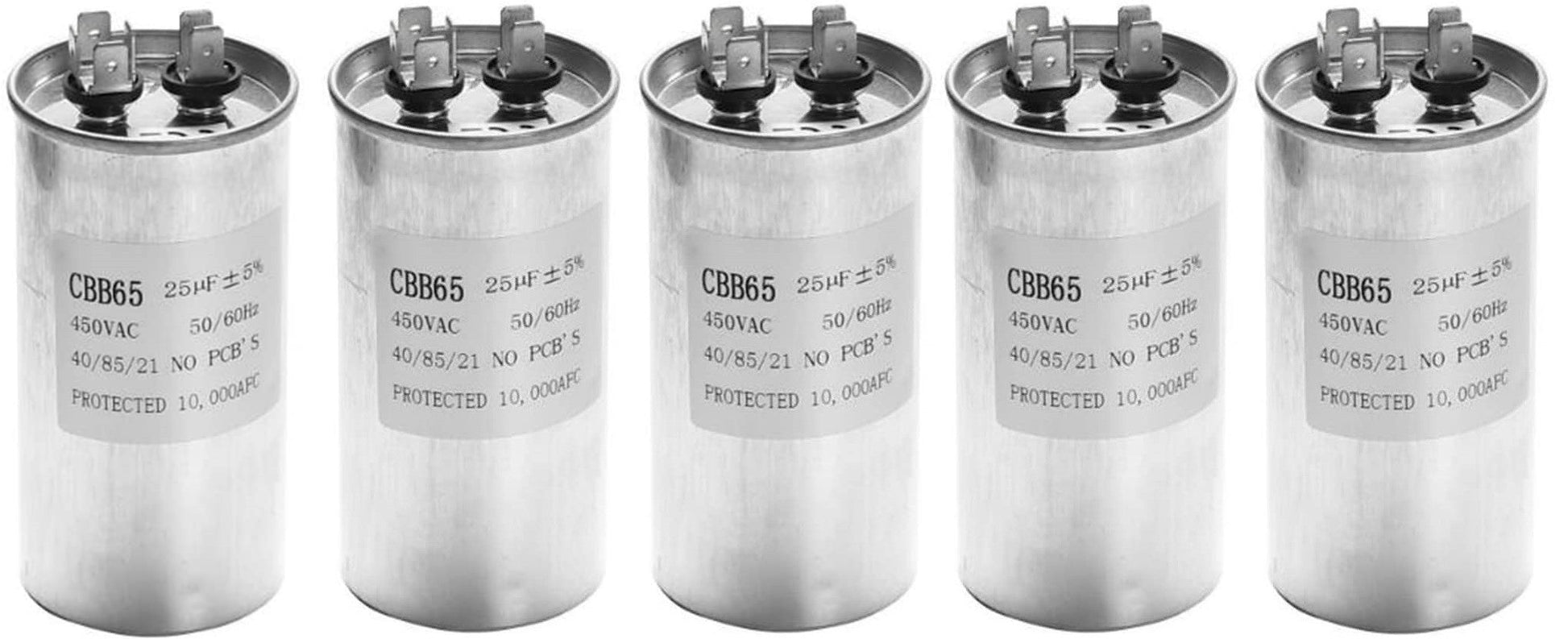 5 Condensateur Demarrage CBB65 25UF moteur Compresseur Climatiseur 450v refrigerateur lave-linge ventilateur ECLATS DESTOCKAGE