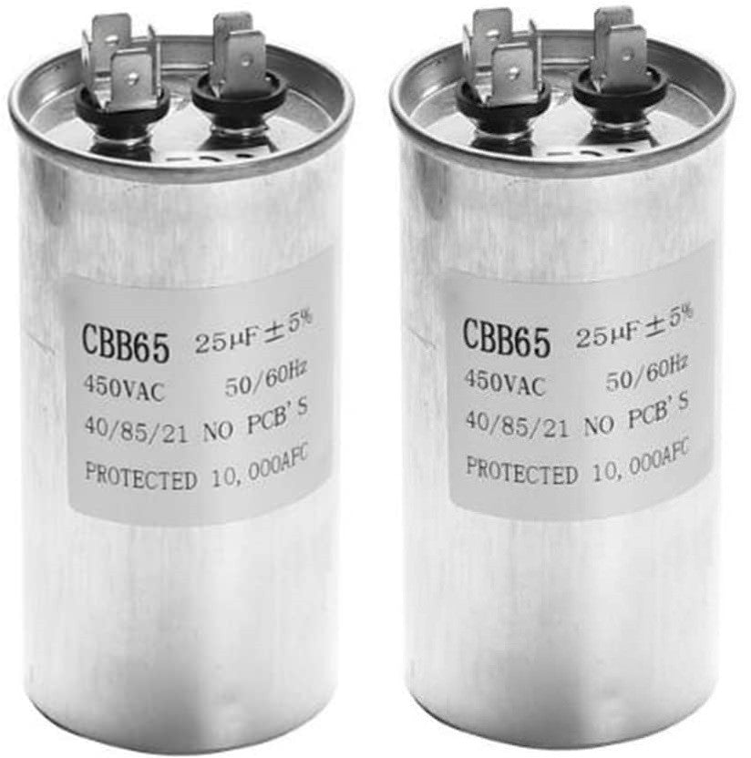 2 Condensateur Demarrage CBB65 25UF moteur Compresseur Climatiseur 450v refrigerateur lave-linge ventilateur ECLATS DESTOCKAGE