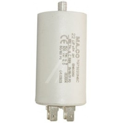 Condensateur demarrage moteur 22 µf mf micro farad 450v condo double cosse faston 6.3mm m8 - ECLATS DESTOCKAGE