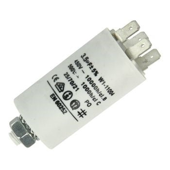 Condensateur demarrage moteur 3.5µf 3.5 mf uf micro farad 450v double cosse faston - ECLATS DESTOCKAGE