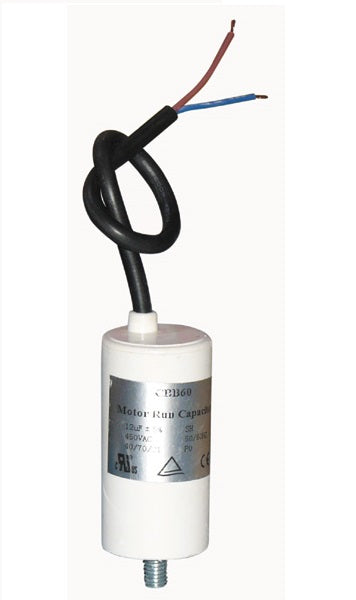 Condensateur electrique condo a fil 12mf 12 mf micro farad cbb60 450v cable demarrage moteur - ECLATS DESTOCKAGE