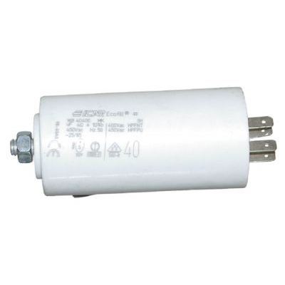 Condensateur permanent 45µf 45 mf uf µf micro farad faston 259038 ES2006 double cosse 6.3mm m8 - ECLATS DESTOCKAGE