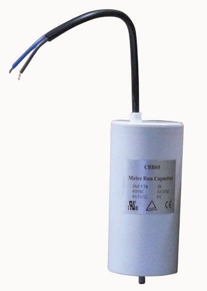 Condensateur permanent 90mf 90 mf micro farad  450v condo avec 2 fil pour moteur cbb60 - ECLATS DESTOCKAGE