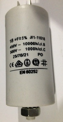 Condensateur standard permanent 18 mf micro farad 350v 400v 450v - ECLATS DESTOCKAGE