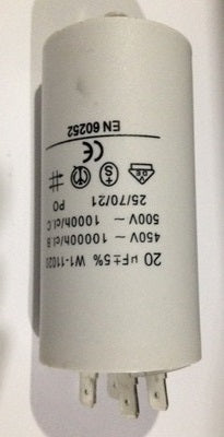 Condo 450v 20 mf  uf micro farad 50 60 hz demarrage moteur TFC50 - 9210006F7 (THOMSON) - ECLATS DESTOCKAGE